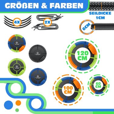 Крісло-гойдалка KESSER® Tellerschaukel Ø 100 см, до 300 кг, з подушкою та 4 ручками, регульоване, для дітей та дорослих, кольорове, Indoor & Outdoor
