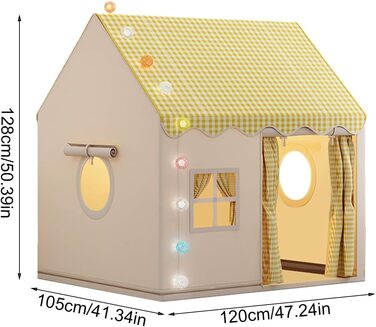 Дитячий намет-халапа для гри вдома | Халапа-замок для дітей, великий намет для ігор у приміщенні, міцний намет для дітей, жовтий колір