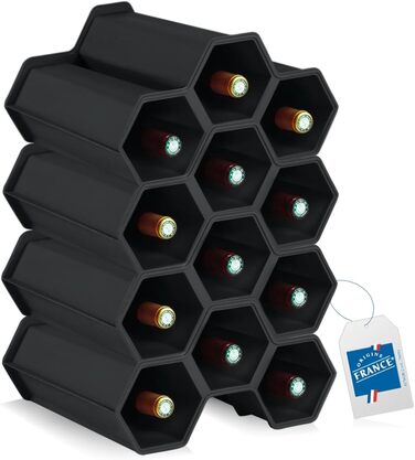 Стійка для вина Stimo на 12 пляшок, пластикова, розширювана, стелаж для напоїв