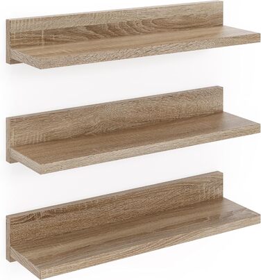 Набір полиць настінних Wandregal 39 см (3 шт.) Sonoma - для спальні, ванної, вітальні, кухні, офісу