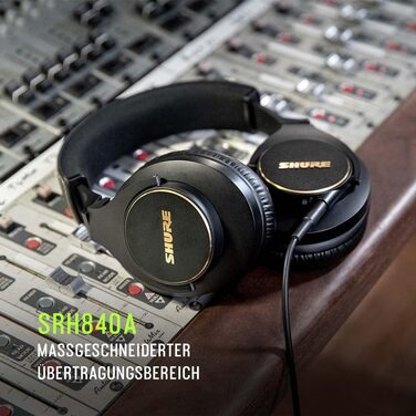 Навушники-вкладиші Shure SRH840A для критичного прослуховування, професійні, деталізований звук, складні, Gen 2