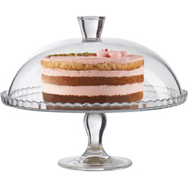 Pasabahce Patisserie - Тортниця скляна з ніжкою та кришкою, 25.4 см