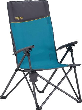 Крісло для кемпінгу Uquip Becky Beach Chair Складаний стілець Розкладний стілець Регульований 120 кг (бірюзовий, комплект зі складним табуретом Fancy)