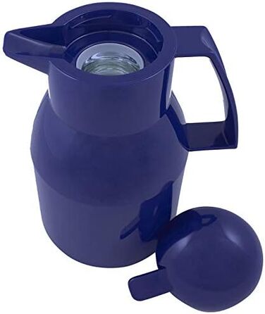 Термос Helios Top Push з нержавіючої сталі, 1 літр, темно-синій