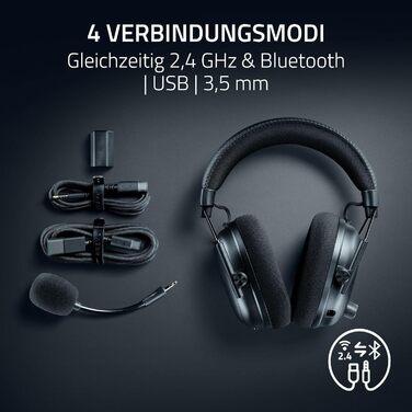 Razer BlackShark V3 Pro - Бездротові ігрові навушники для ПК (280г, Bluetooth, мікрофон HyperClear, драйвер TriForce Titanium 50 мм)