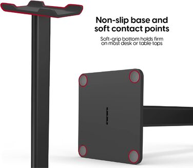 Підставка для навушників TalkWorks: органайзер на стіл, для дому, офісу та ігрової кімнати. Компактний дизайн, проста установка, неслизька поверхня.