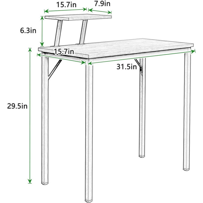 Комп'ютерний стіл SDHYL 100 см: сучасний, з полицями, для дому та офісу