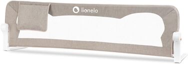 Бортик для ліжка Lionelo Eva захисний, 150 см, бежевий - сітка, складаний (180°), легкий монтаж
