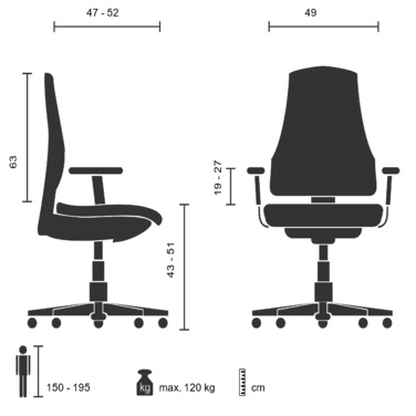 Офісне крісло / поворотне крісло CHIARO T2 WHITE сітка / тканина сіра / бежева hjh OFFICE