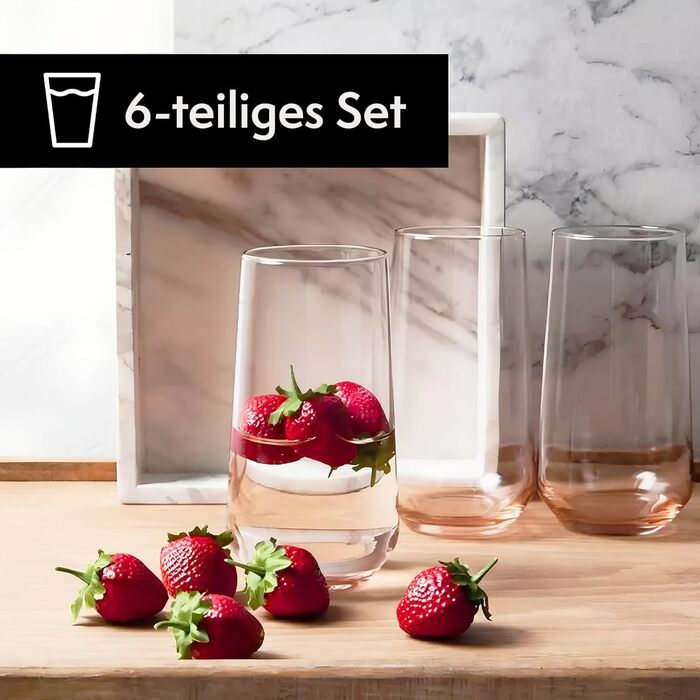Набір склянок KONZEPT Longdrink 6 шт, 480 мл для коктейлів, соку та води