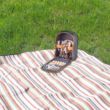 Набір для пікніка Pearl: посуд для 2 осіб (склянки, серветки, тарілки, столові прибори)