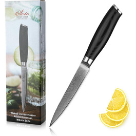 Ніж кухонний Wakoli Mikata Damast 17 см з лезом з дамаської сталі з ручкою Micarta (універсальний)