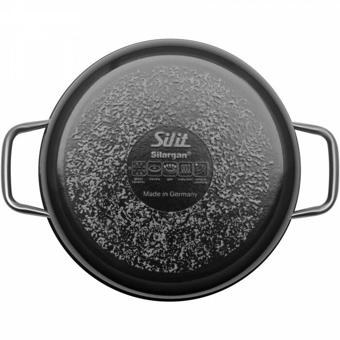 Висока сковорода 24 см, чорна Compact Silit