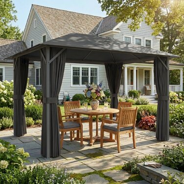 Альтанка садова 4x3 м, водонепроникна, стійка, зимова, з москітною сіткою та 4 бічними стінками, вентиляція, дренажні отвори