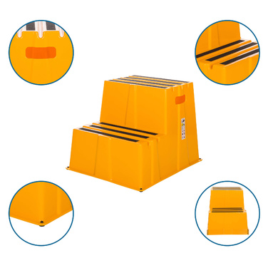 Ступенева підставка TIO-E2, пластик, жовта, hjh OFFICE