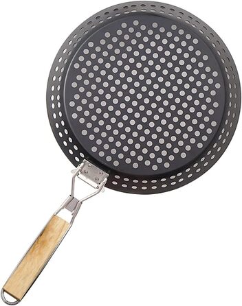Чавунна сковорода-гриль-12-дюймова сковорода-гриль з антипригарним покриттям Сковорода-вок для гриля Сковорода-вок для барбекю Сковорода-гриль для плити зі знімною кришкою