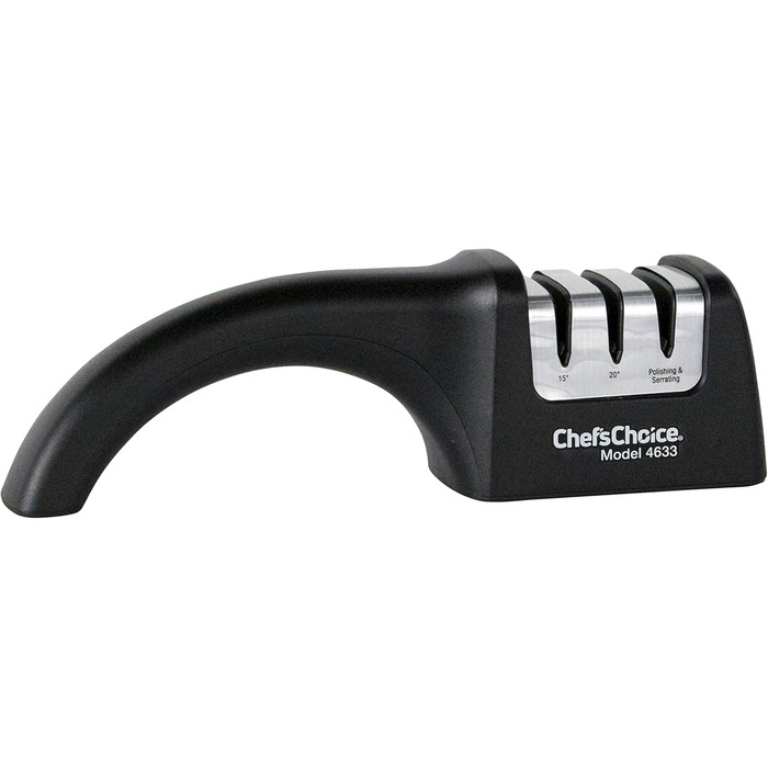 Точилка для ножів Chef'sChoice AngleSelect: професійна ручна точилка з контролем кута 15/20 градусів, з алмазним абразивом, 2-ступенева