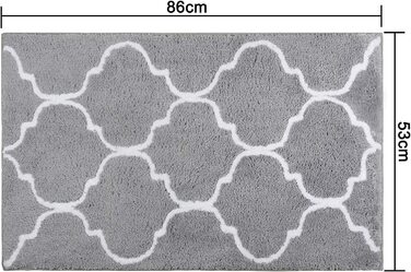 Нековзний килимок для ванної Homcomodar, Килимки для ванної з мікрофібри, абсорбуючі Килимки для ванної кімнати ( (53x86 см, сірий)