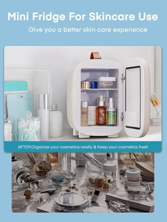 Міні холодильник FOHERE 5 літрів, USB живлення, 220V/12V, для напоїв та догляду за шкірою, білий