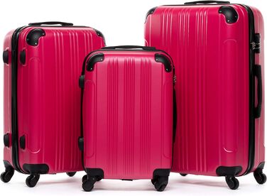 Набір валіз для подорожей FERGÉ QUÉBEC, 3 предмети (ручна поклажа, L, XL), жорсткий корпус ABS, 4 колеса