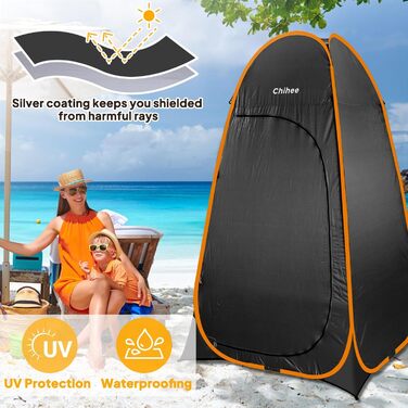 Зручне похідне переносне туалетне/душове намету-роздягальня Chihee - армійський зелений колір