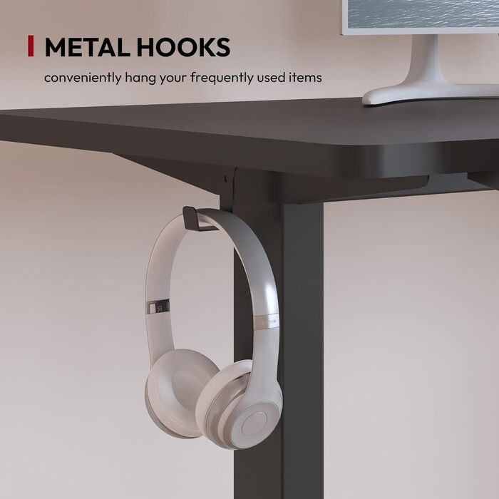 SANODESK Електричний регульований стіл 180x80 см – Ергономічний стіл для дому та офісу з пам'яттю, Комп'ютерний стіл, Standing Desk