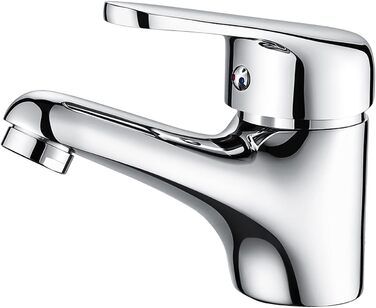 Змішувач для ванної кімнати Auralum з витяжною штангою, однорідний змішувач для раковини, хром, одноручний змішувач для раковини, змішувач для ванної кімнати, змішувач для раковини, для ванної кімнати (без зливного комплекту)