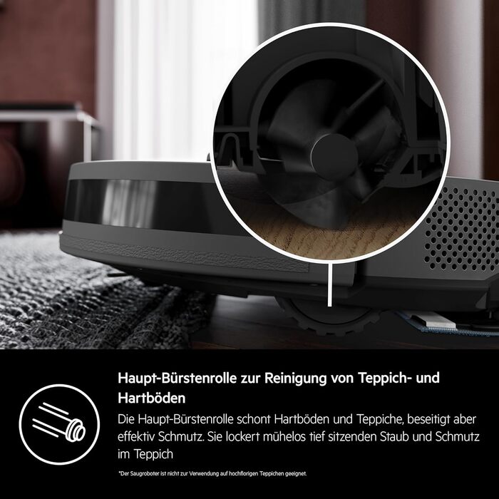 Робот-пилосос AEG AR71HW1DG з функцією миття, WiFi, LiDAR, 4000 Па, 14,4 В, 175 хв, 140 м², 0,28 л, сірий