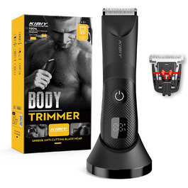 Бритва для тіла Men Electric, Kibiy Bodygroom, LED дисплей, IPX7, Type-C акумуляторна, Інтимна бритва