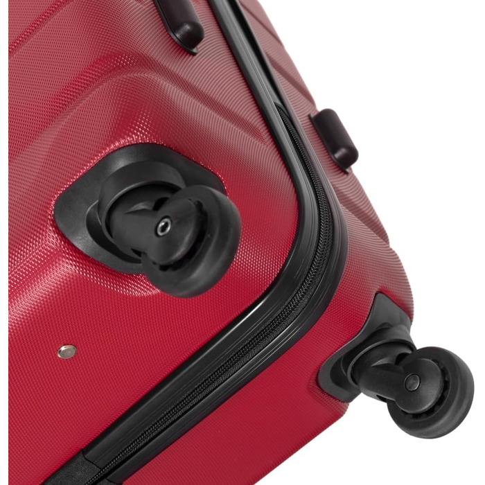 Валіза для ручної поклажі OCHNIK Валіза з твердим корпусом Колір Червоний Розмір S 56x37x23 см Дорожня валіза на 4-х колесах Візок Міцна З ABS Цифровий замок Місткість 48 л Червона валіза S
