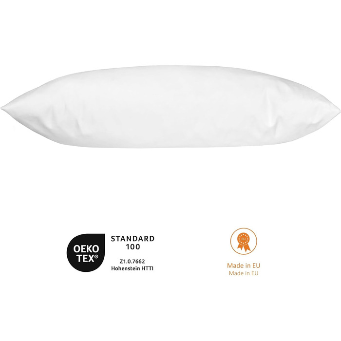 Спальний набір з 2 волокнистих подушок подвійна упаковка вхідні диванні подушки декоративні подушки дихаючі прати при 60 градусах kotex Зроблено в ЄС 30x50 см, білий