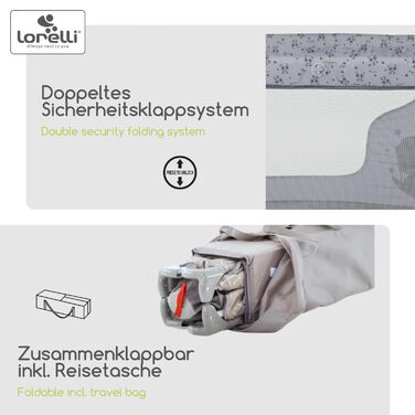 Lorelli Babybett und Laufstall Moonlight 2 в 1: дитяче ліжко та манеж для ігор, рожевий, з транспортною сумкою