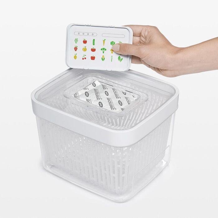 OXO Good Grips Greensaver Контейнер для зберігання продуктів, 4.7 л, з кришкою та вентиляцією, набір 4 шт.