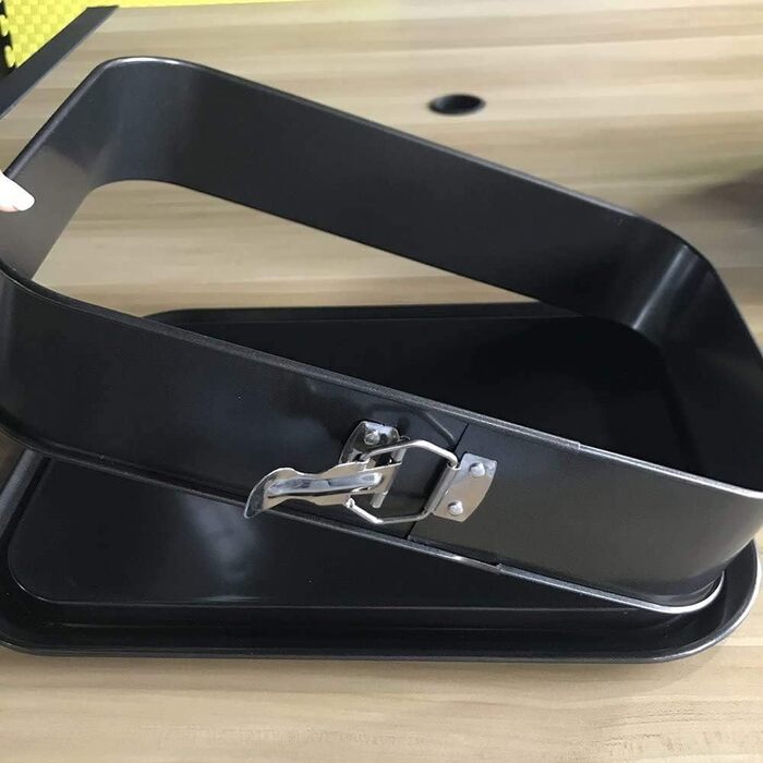 Форма для випічки Rectangular Notcilgias, прямокутна форма для кексу, форма для чізкейку, форма для тірамісу з антипригарним покриттям, зрізна, прямокутна форма для кексу (Чорний)