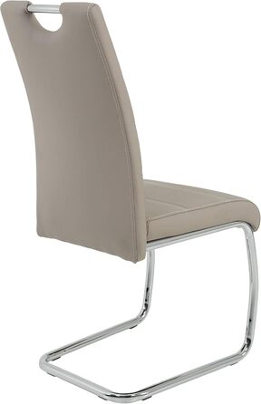 Крісло-гойдалка Hela Tische Flora, кухонне, з металевим каркасом, штучна шкіра, бежеве, 42x57x98 см