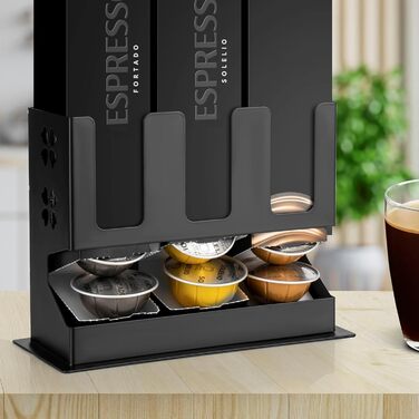 Організатор для капсул кави Nespresso Vertuo Line - RECAPS, тримач для 30 капсул, сталевий піддон