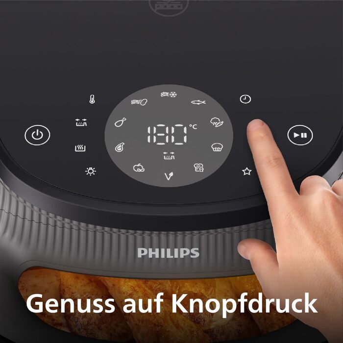 Фритюрниця Philips Airfryer 3000 Series 7.2 л з віконцем, 16-в-1, RapidAir Plus, видалення жиру, легке очищення, додаток HomeID