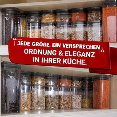 Банки для зберігання Parpalinam без бісфенолу А, набір 15/12 - ящики для зберігання борошна, мюслі, кухня з кришкою