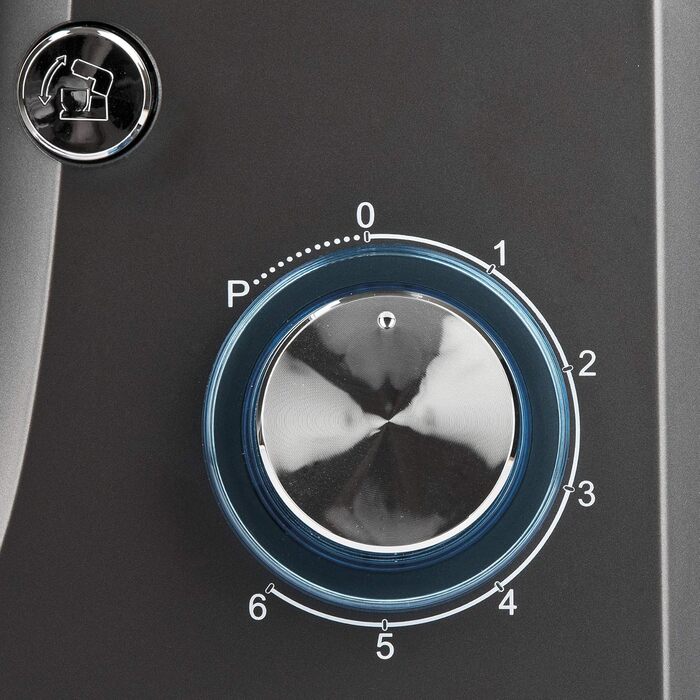 Кухонна машина Pastaio 10 & Lode, 1500 Вт, 10 літрів, нержавіюча сталь, 6 швидкостей, сірий колір