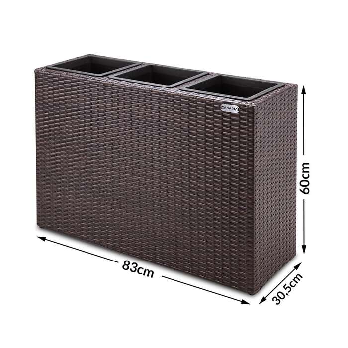 Горщик для квітів з поліротанга коричневий 83x30,5x60см