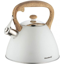 ЧАЙНИК для води KLAUSBERG 3L з трубкою KB-7264 Канавчастий чайник Чайник світло-сірий