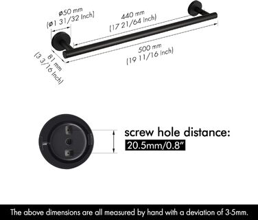 Тримач для рушників KES, стійка для рушників, нержавіюча сталь SUS304, настінний, органайзер, 70 см, шліфований, A2000S70B-2
