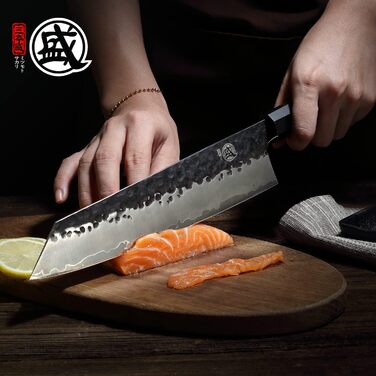 Японський ніж Mitsumoto Sakari Kiritsuke 23 см з ручкою з рожевого дерева (у дерев'яній коробці)