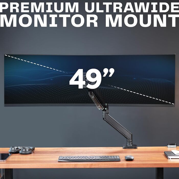 Кріплення для монітора VIVO Robuster для Ultrawide моніторів до 49 дюймів, 15 кг, чорний, STAND-V101G1 (без USB)