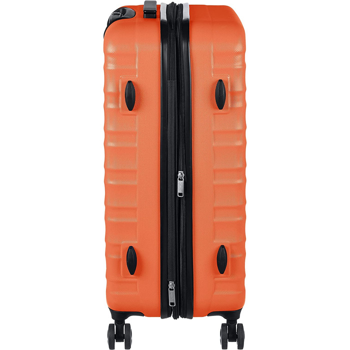 Сумка Domopolis Basics з жорсткою спінінгом, ручна поклажа, розширювана валіза Багаж на коліщатках (помаранчевий, помаранчевий, Одномісний)