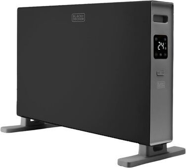 Конвектор BLACK+DECKER BXCSH1800E, 1800 Вт, 1800W, чорний, з можливістю кріплення на стіну, цифровий дисплей