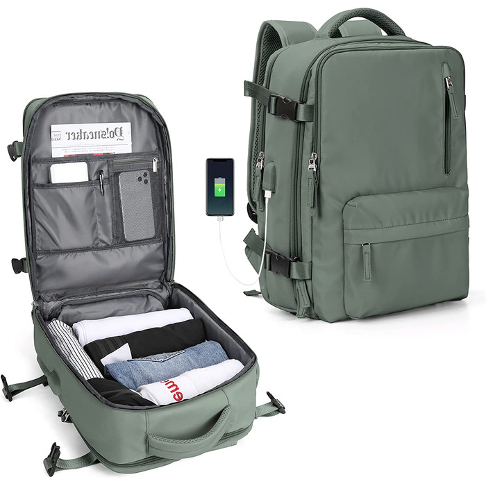 Дорожній рюкзак SZLX Easyjet для ноутбуків 14" маленький C9 темно-зелений