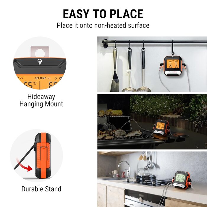 Цифровий термометр для м'яса ThermoPro з двома щупами: для гриля, барбекю, смаження, з Bluetooth 5.0 та функцією сповіщення