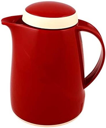 Термос Helios Wave, 1,5 л, пластик, білий, з кришкою-гвинтом, придатний для миття в посудомийній машині