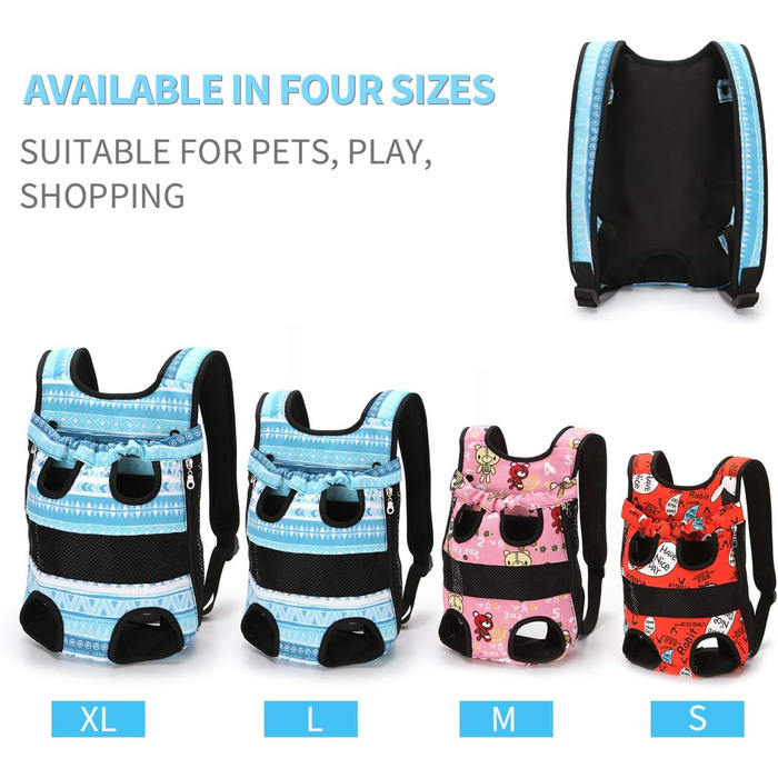 Рюкзак для собак PETCUTE сумка для перенесення собак сумка для перенесення великих собак рюкзак для перевезення кішок рюкзак для перенесення домашніх тварин скриня (XL, рожевий)
